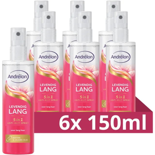 Andrelon Andrélon Levendig Lang 5-in-1 anti-klit spray - 6 x 150 ml
