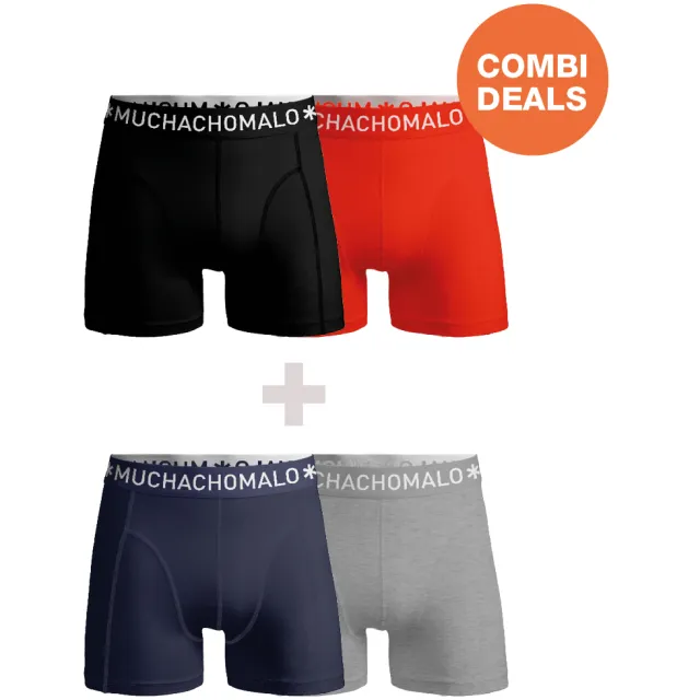 Muchachomalo Heren 2+2-pack Boxershorts Veelkleurig