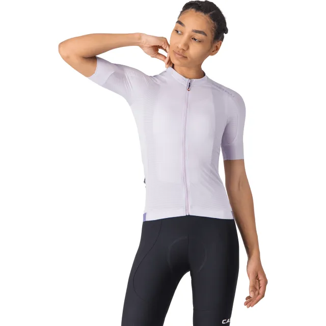 Castelli Damesfietsshirt met korte mouwen Espresso 2 Wit