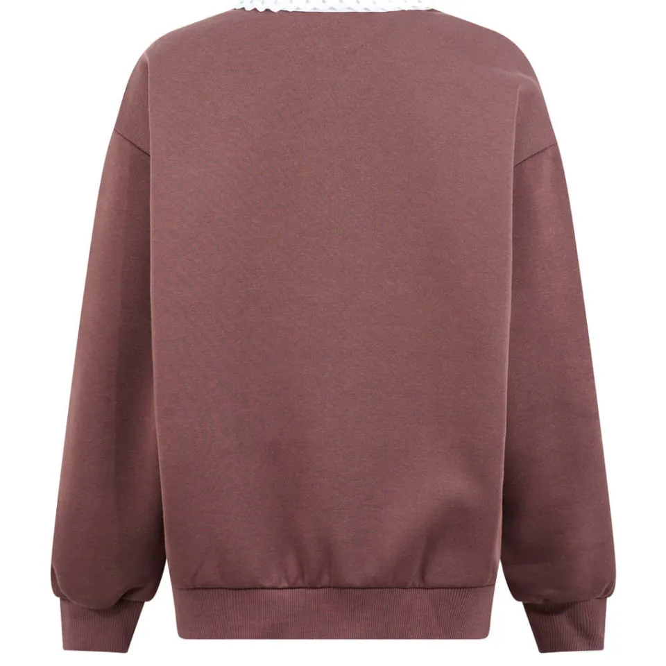 Shoeby sweater - bruin/wit, foto 3