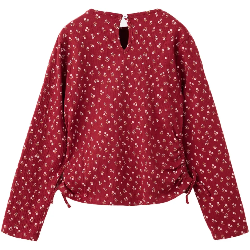 Mango gebloemde longsleeve rood, foto 3