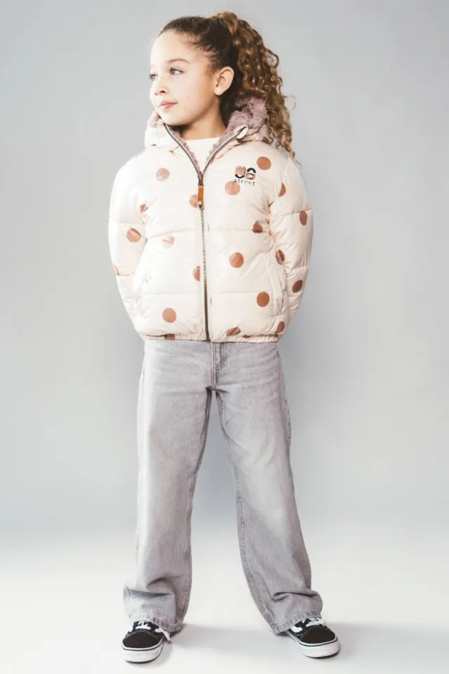 Moodstreet omkeerbare winterjas ecru