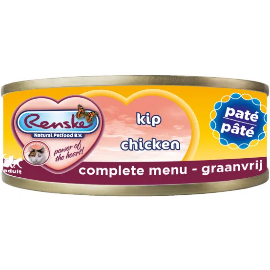 Renske graanvrij pâté kip kattennatvoer kitten 24 x 70 g