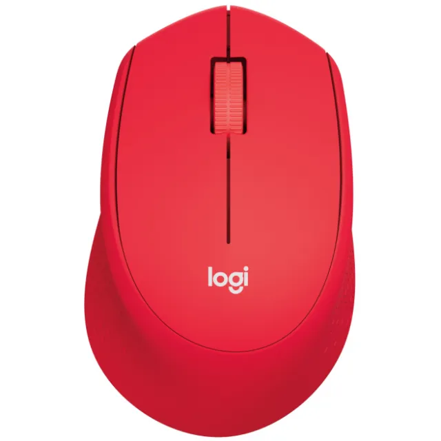 Logitech M330 Silent Plus muis rood