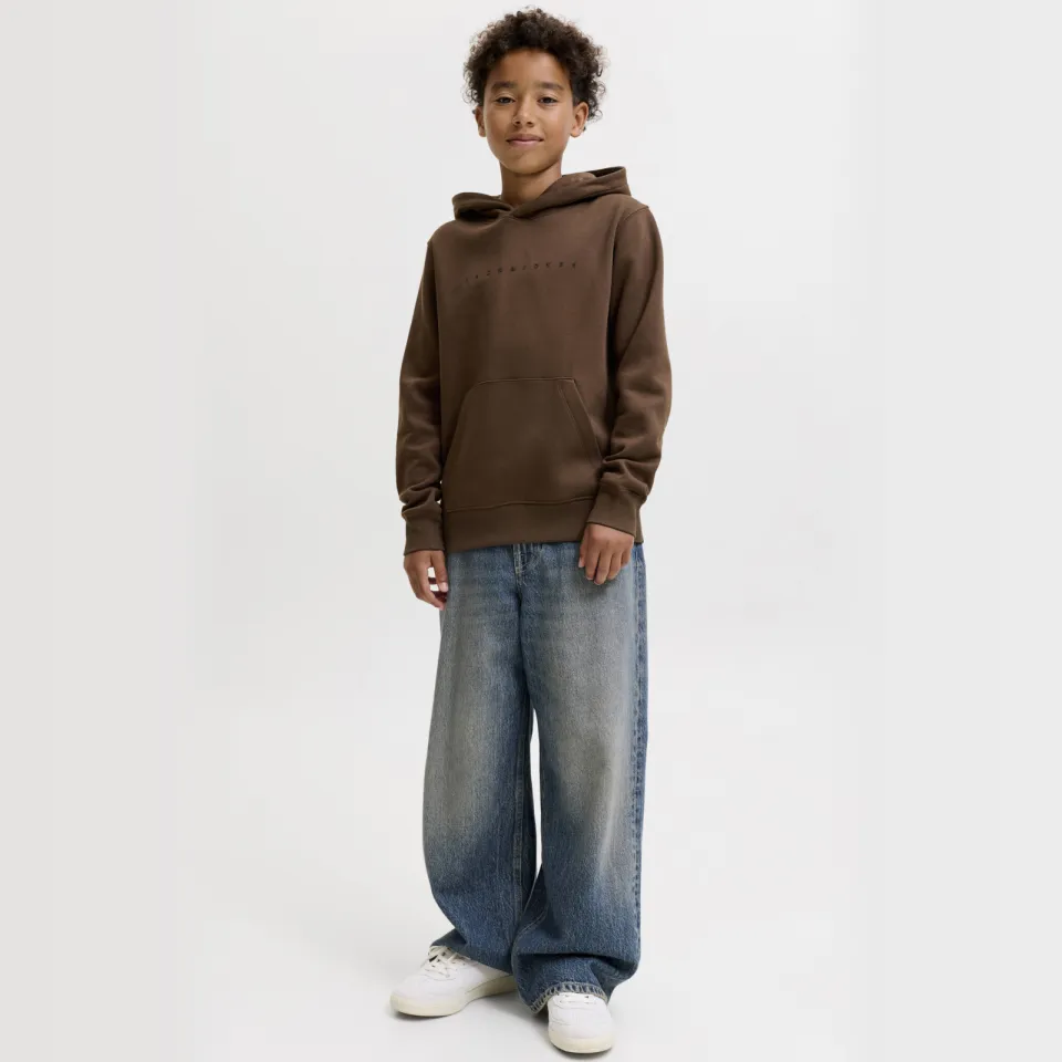 Jack & Jones JUNIOR hoodie - donkerbruin
