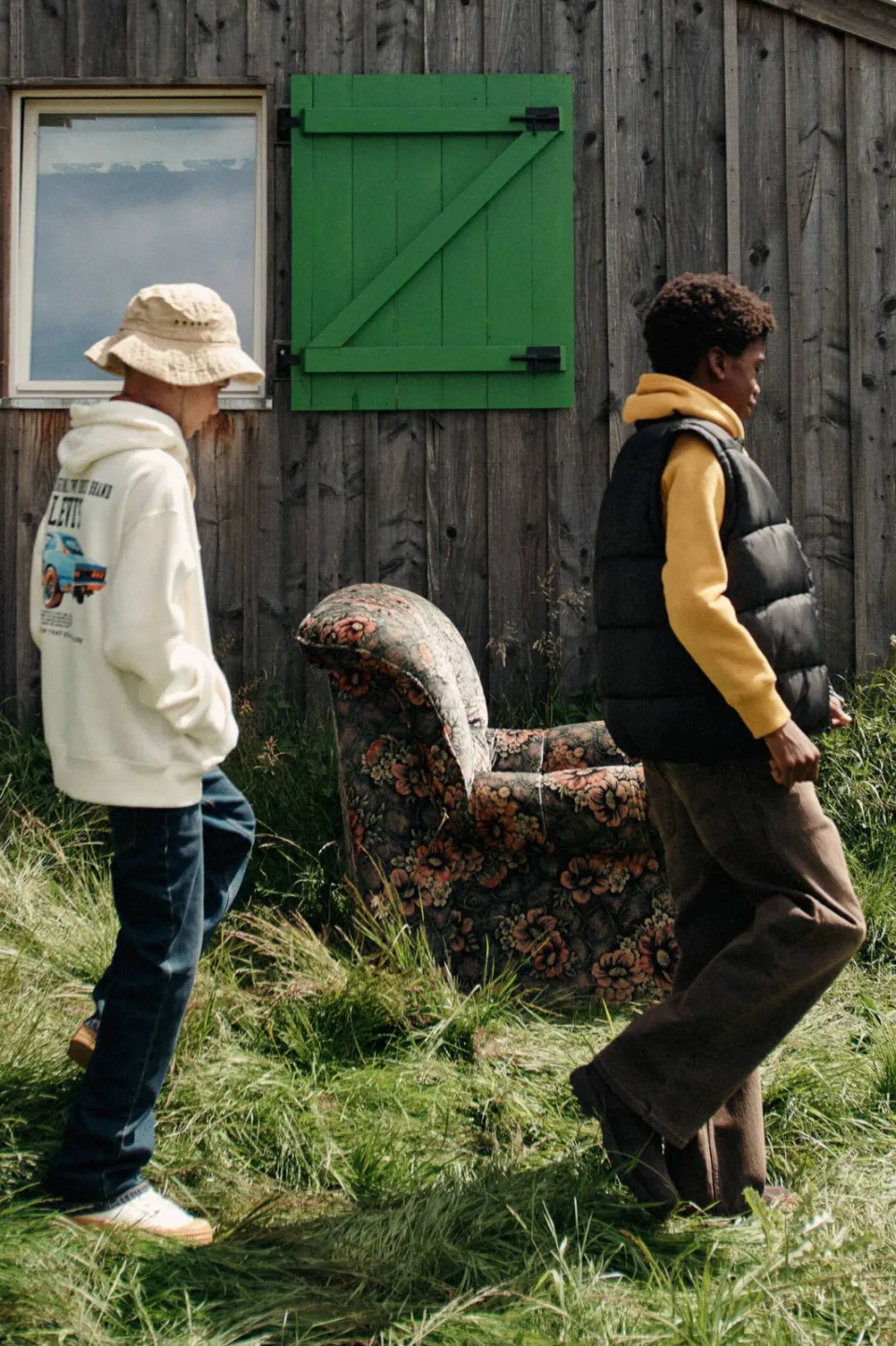 Levi's Kids hoodie met backprint - ecru, foto 6