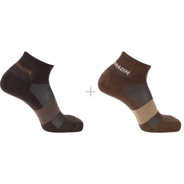 Salomon Evasion Ankle 2-pack sokken bruin
