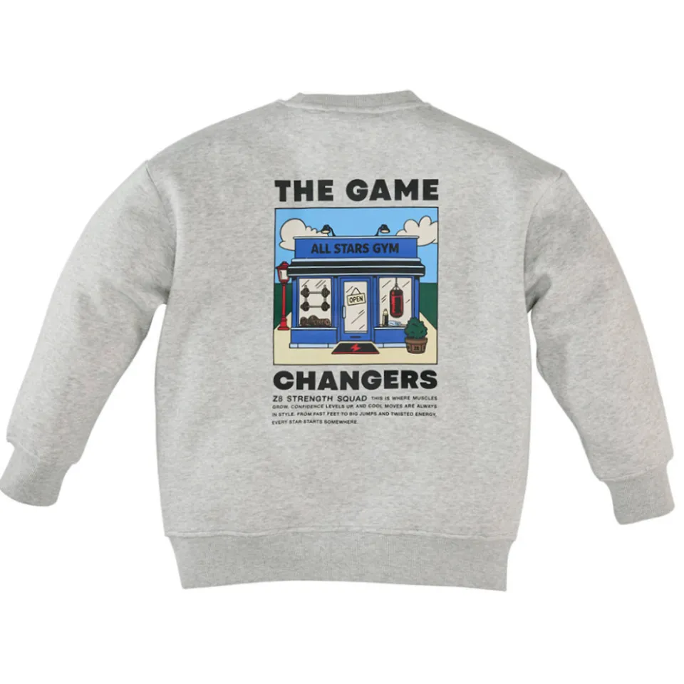 Z8 kids sweater Antony met backprint grijs, foto 4