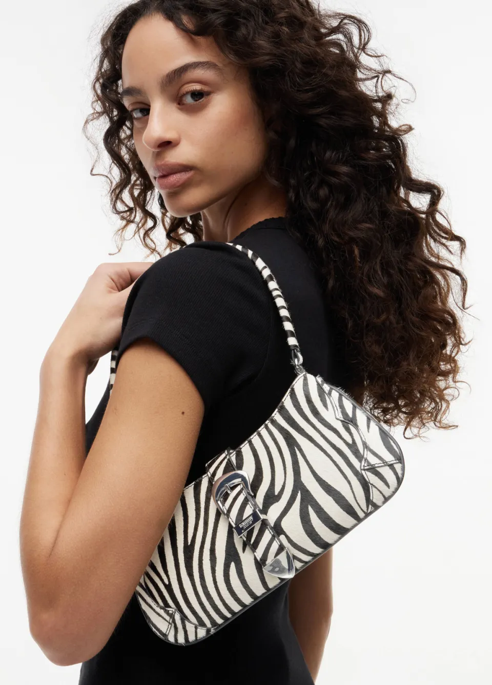 Tommy Jeans TJW Cool schoudertas zebraprint wit, foto 4
