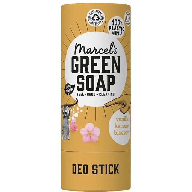 Marcels Green Soap deo stick vanille & kersenbloesem, foto 2