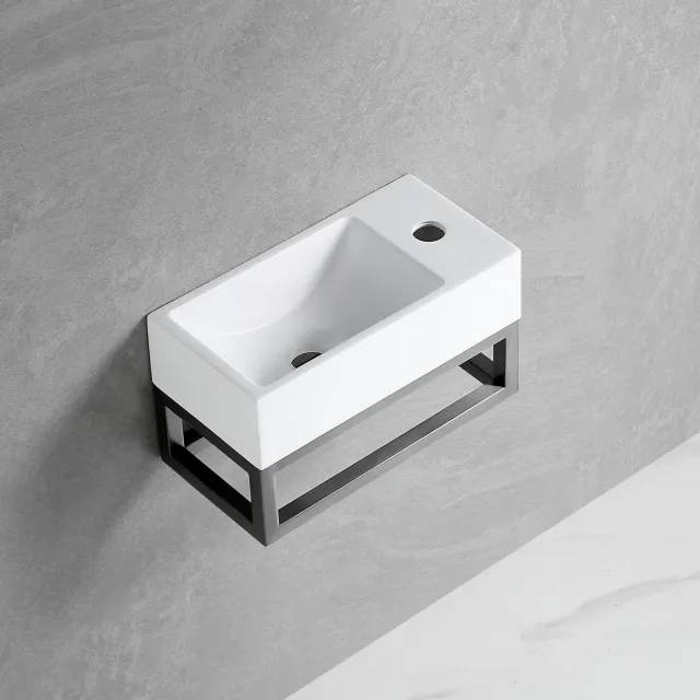 Best Design Fonteinset Best Design R-Line Moya L&R Met Frame en Kraangat Gunmetal