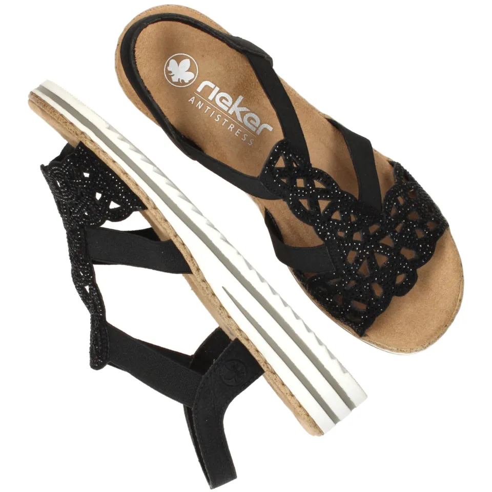 Rieker sandalen zwart, foto 6