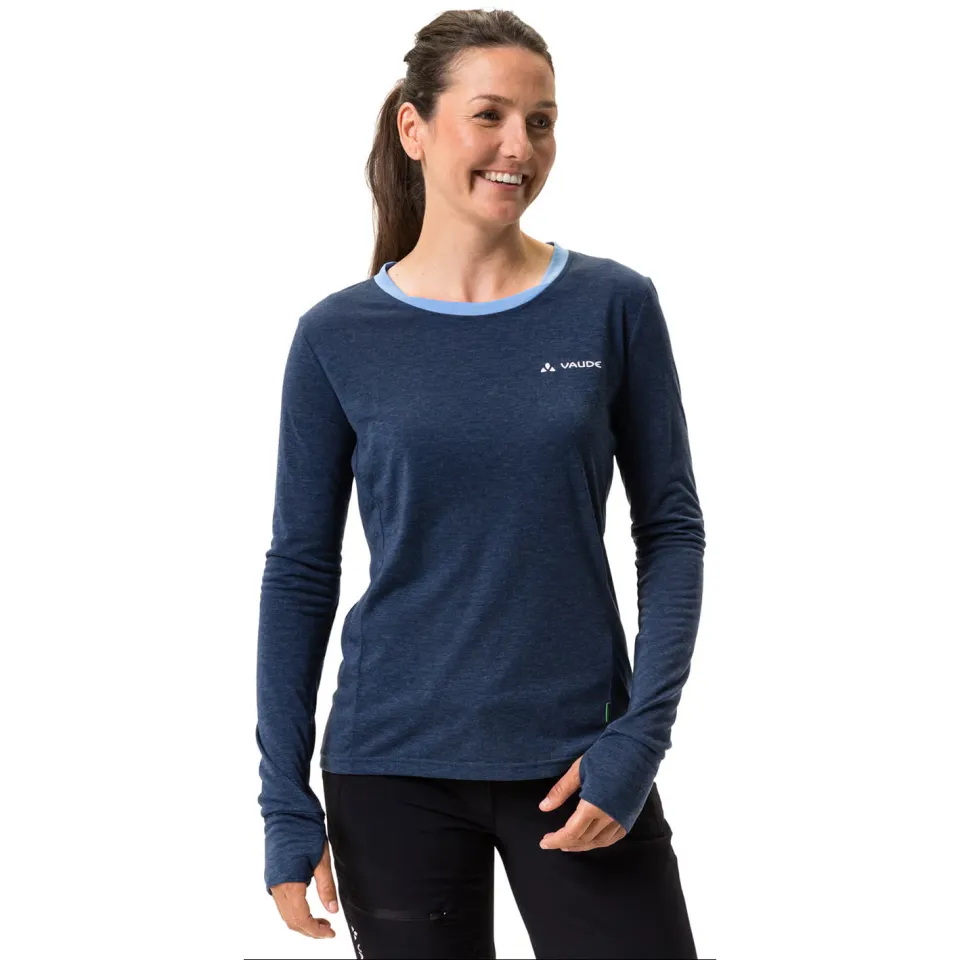 Vaude Sveit II fietsshirt lange mouwen blauw