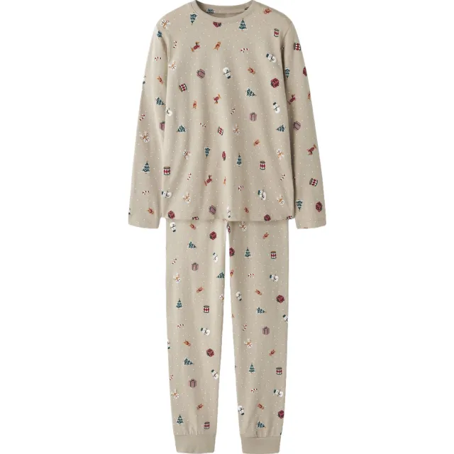 NAME IT KIDS pyjama met print beige, foto 2