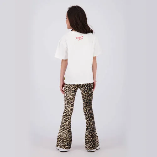 Vingino flared legging panterprint bruin, foto 3