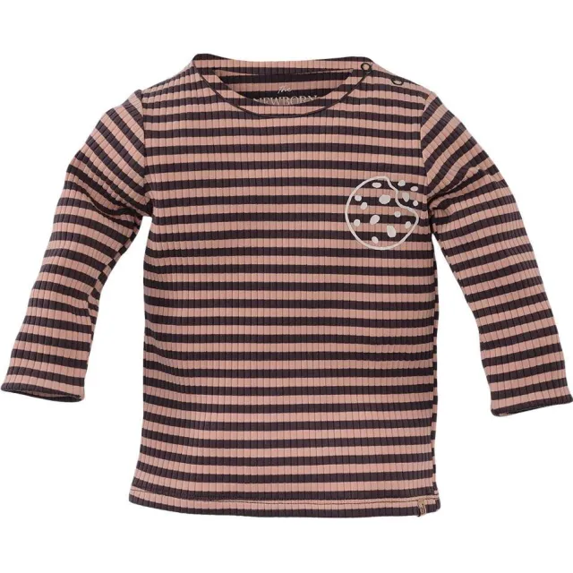 Z8 Younes longsleeve donkerbruin beige, foto 3