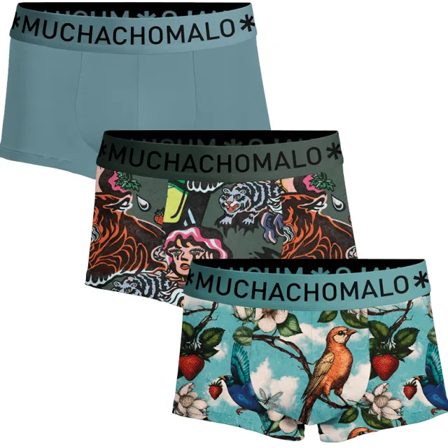 Muchachomalo Heren 3-pack Trunks Fruit Origin Veelkleurig