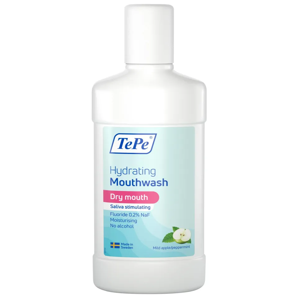 TePe hydraterende mondspoeling mild apple peppermint