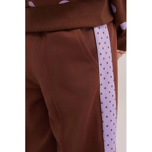 WE Fashion loose fit joggingbroek bruin, foto 4