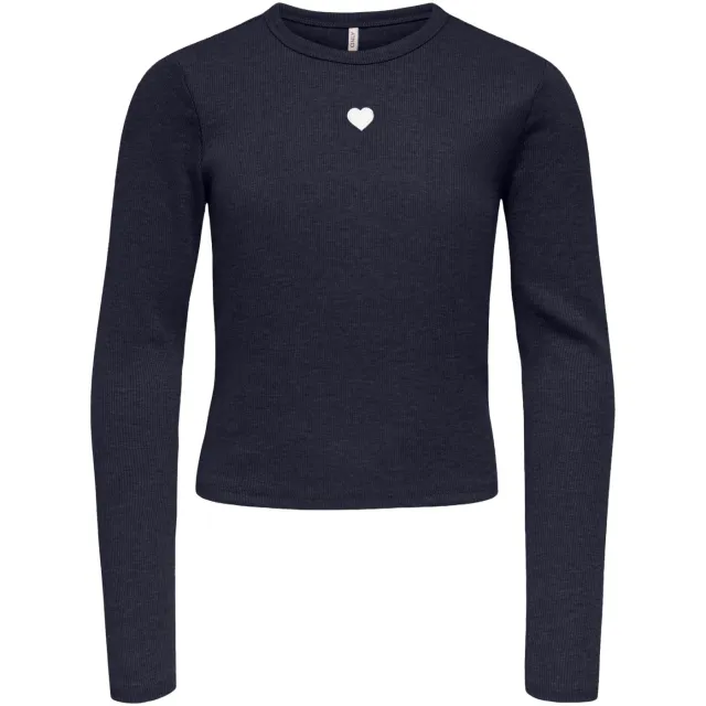 Only aansluitende longsleeve donkerblauw