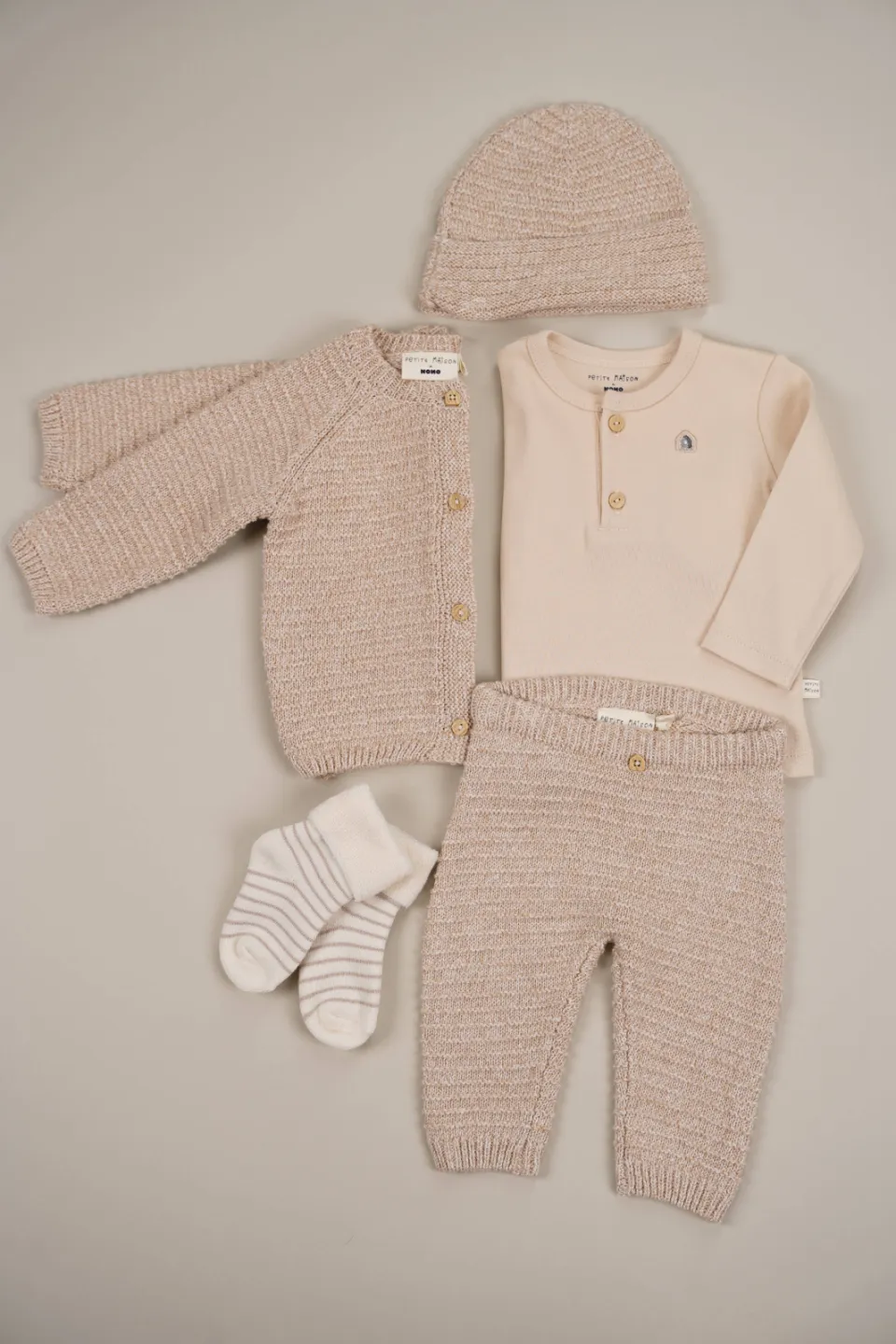 Petite Maison Seol baby regular fit broek beige, foto 3