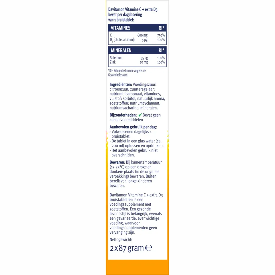 Davitamon Vitamine C + extra D3 bruistabletten