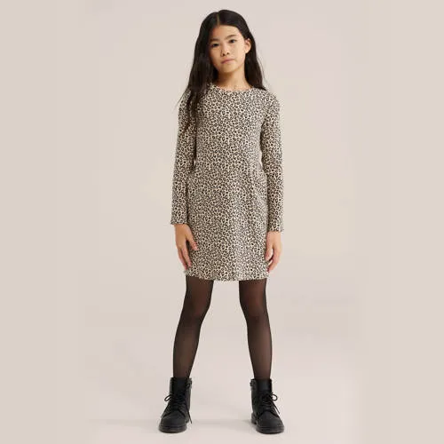 WE Fashion midi jurk beige, foto 3