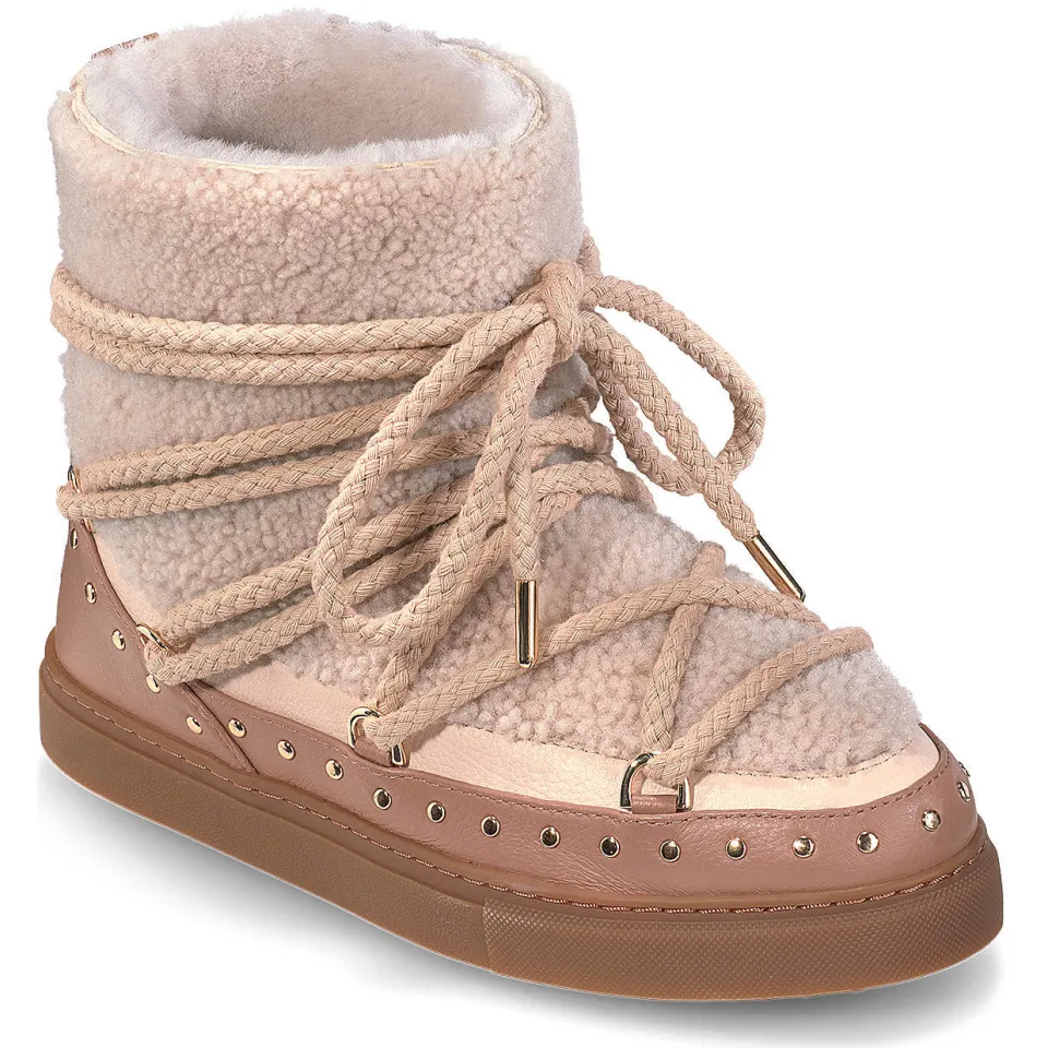 Inuikii Dames Laarzen Curly Rock - Beige, foto 5