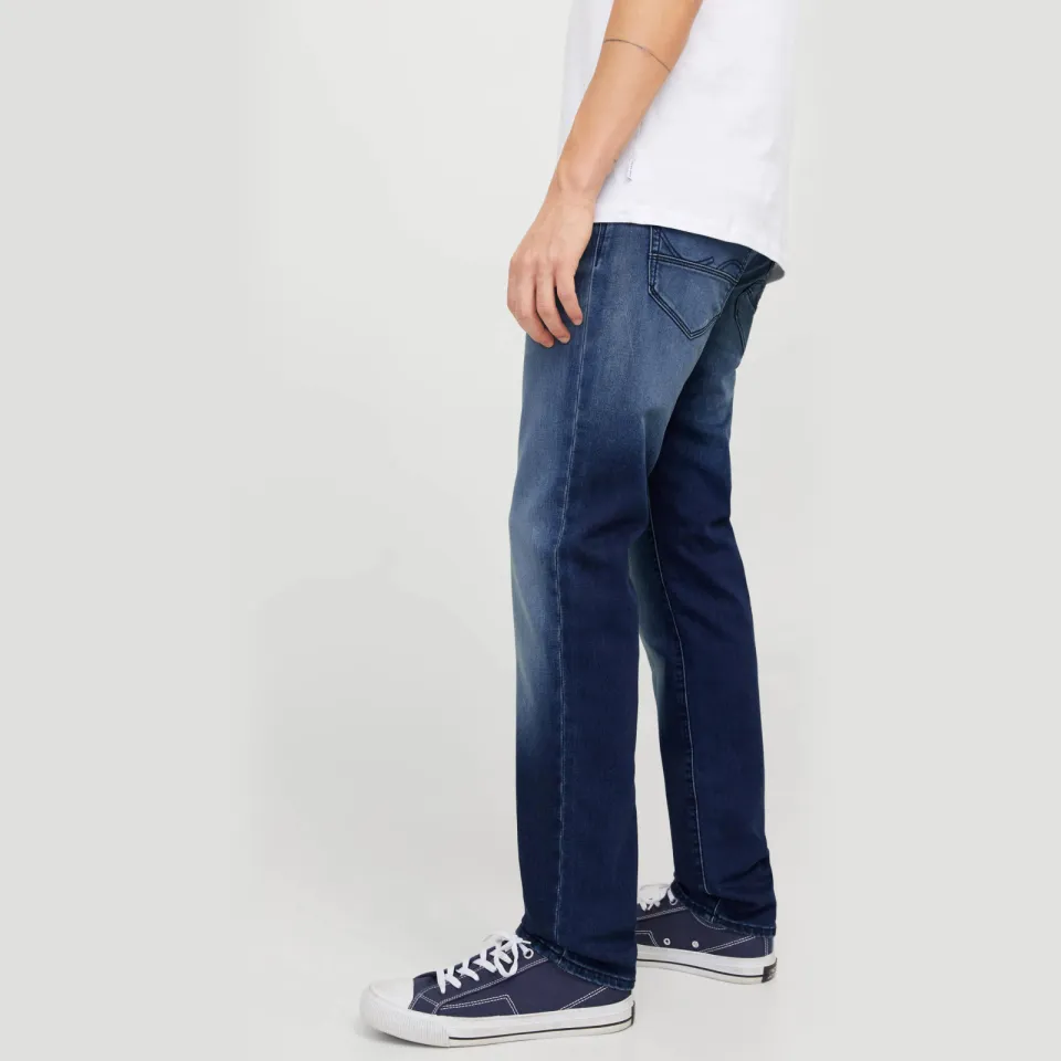 Jack & Jones JEANS INTELLIGENCE gebreide tapered jeans - blue denim, foto 5