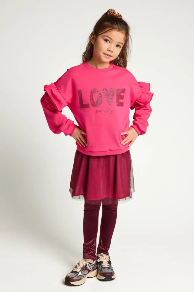 LOOXS little skinny legging donkerrood