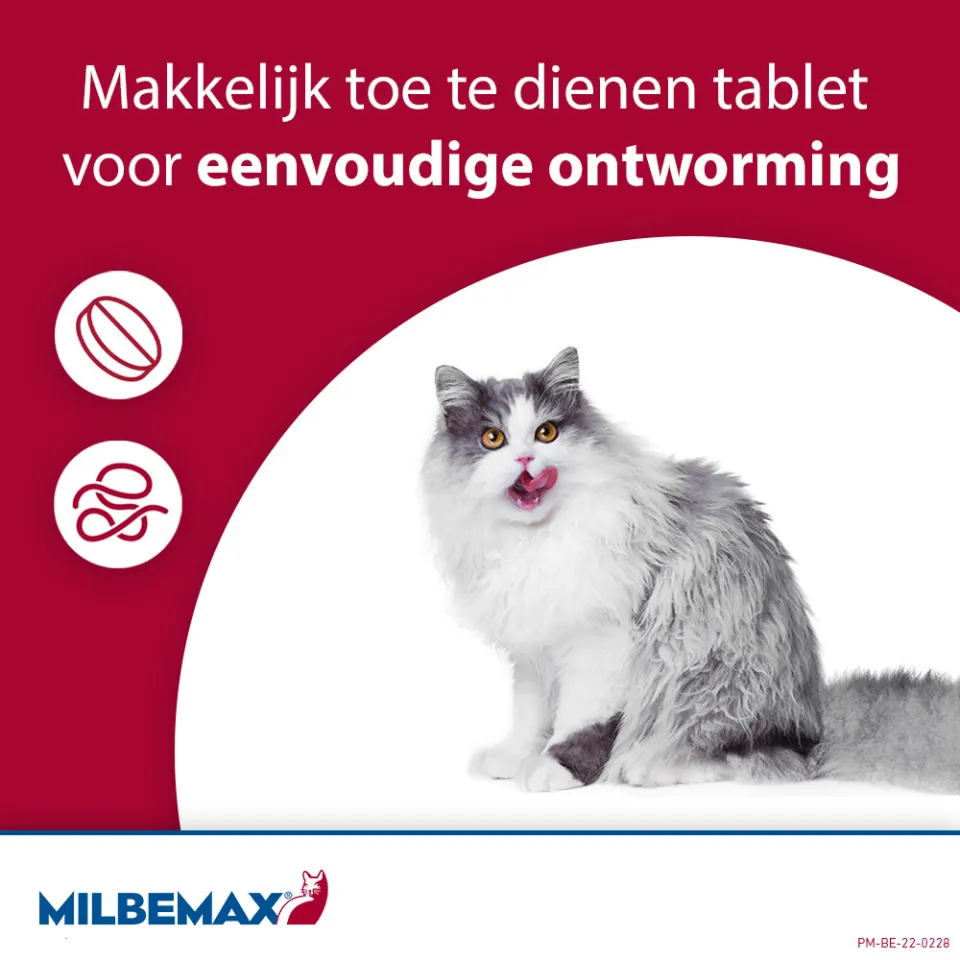 Milbemax Ontworming Tabletten Kat 2 - 12 kg 2 x 2 tabletten, foto 3