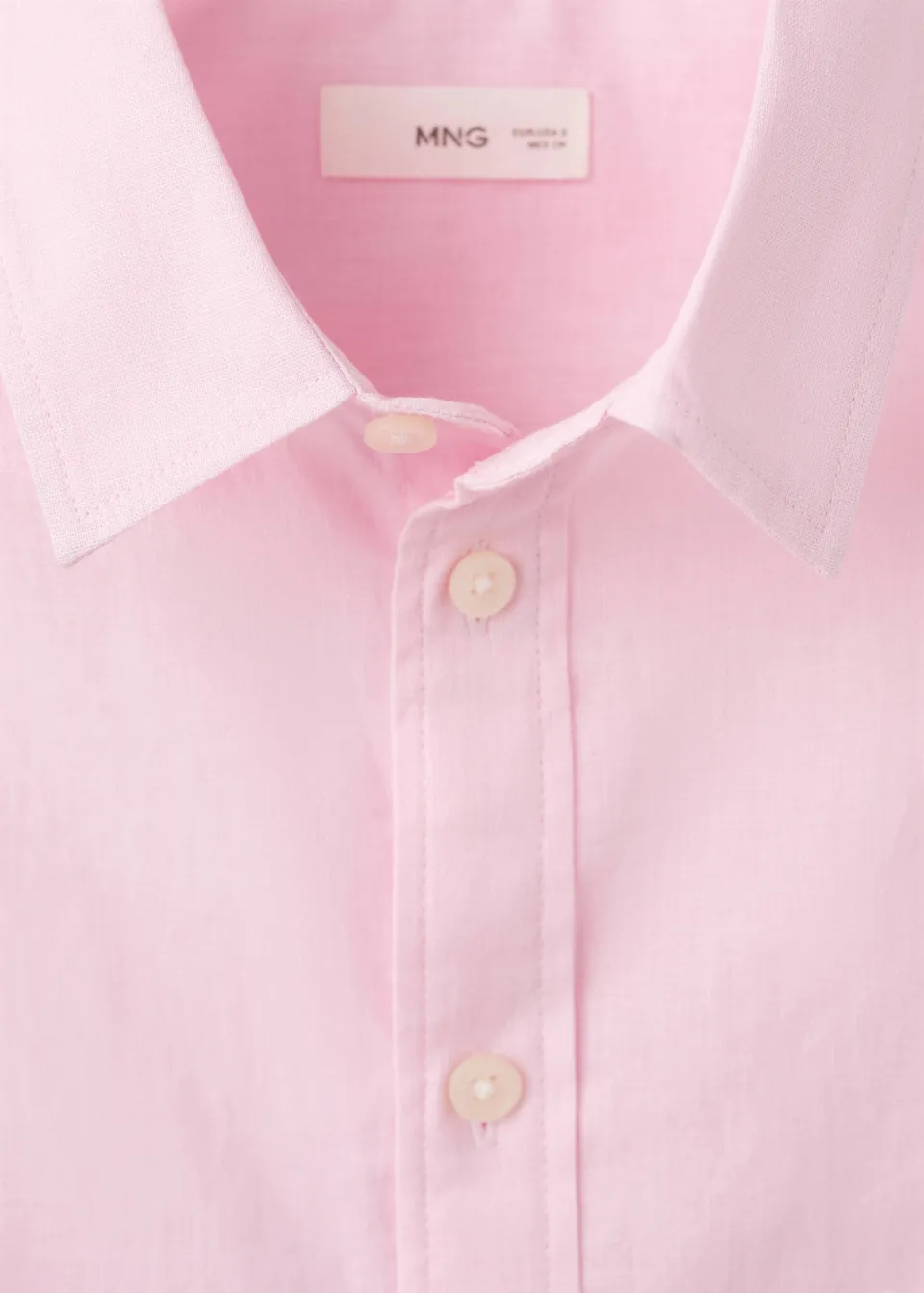 Mango TEEN linnen overhemd roze, foto 4