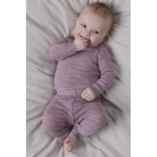 NAME IT BABY slim babybroek met wol paars, foto 3