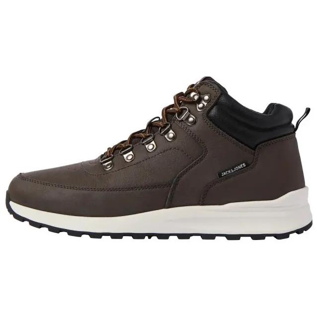 Jack & Jones imitatieleren veterboots met profielzool - bruin, foto 2