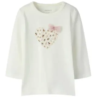 NAME IT BABY longsleeve wit met hartprint