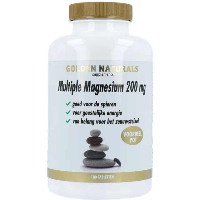 Golden Naturals Multiple Magnesium 200mg vegan 180 tabletten