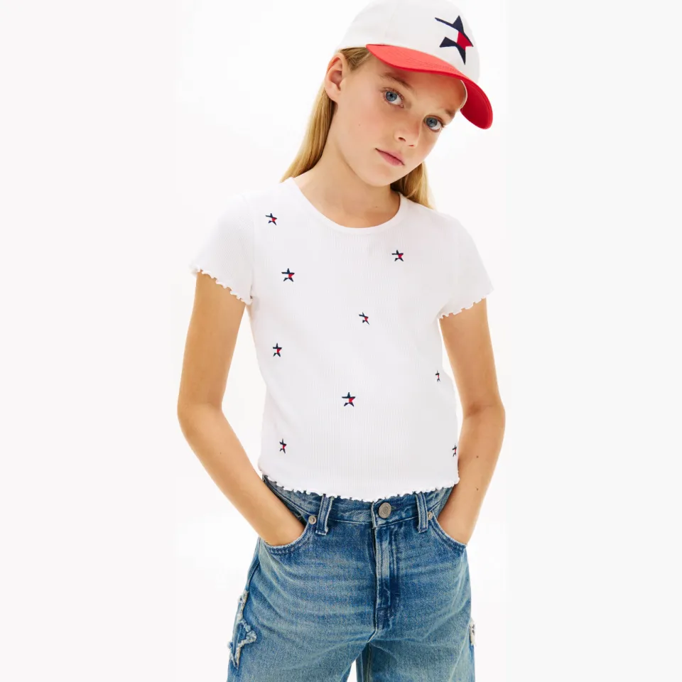 Tommy Hilfiger t-shirt met borduursels wit, foto 5