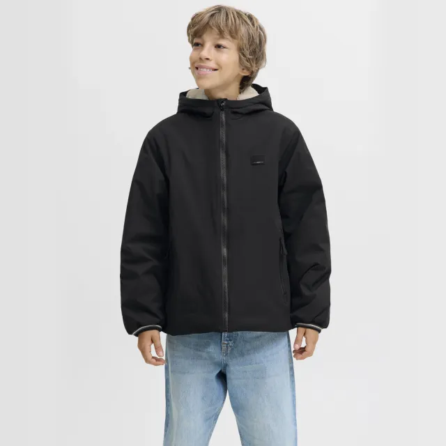 Jack & Jones JUNIOR gewatteerde jas zwart