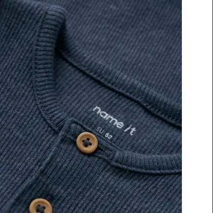 NAME IT BABY romper rib gebreid donkerblauw vintage indigo, foto 3