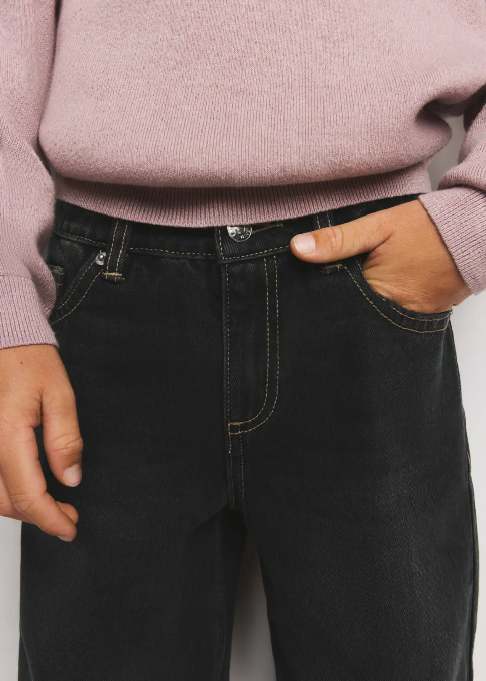 Mango Kids ballon barrel jeans - zwart, foto 7