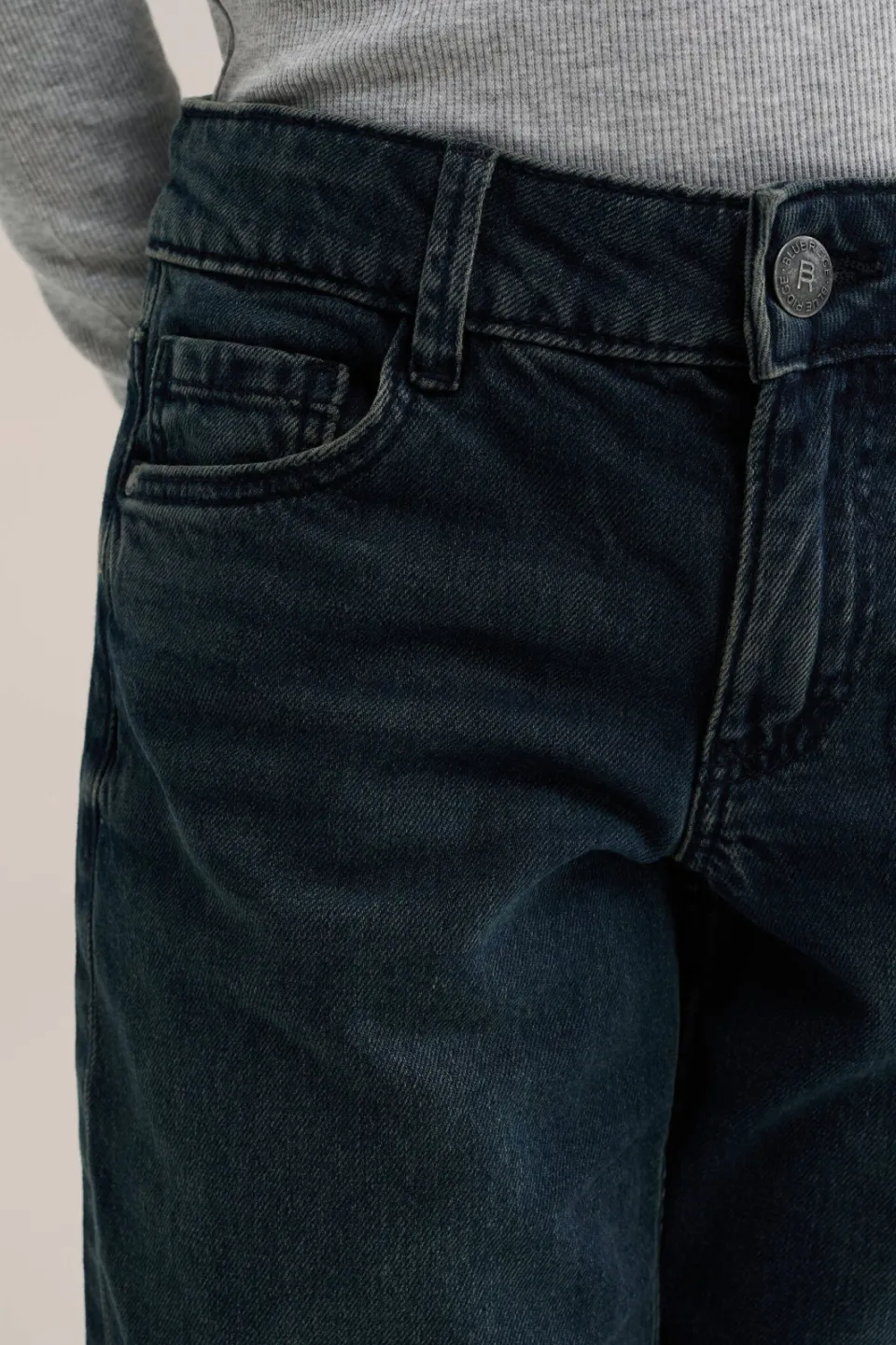 WE Fashion Blue Ridge wide leg jeans - donkerblauw, foto 4