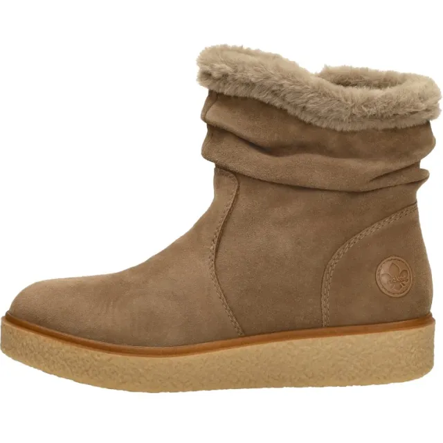 Rieker Enkellaarsjes Plat Taupe