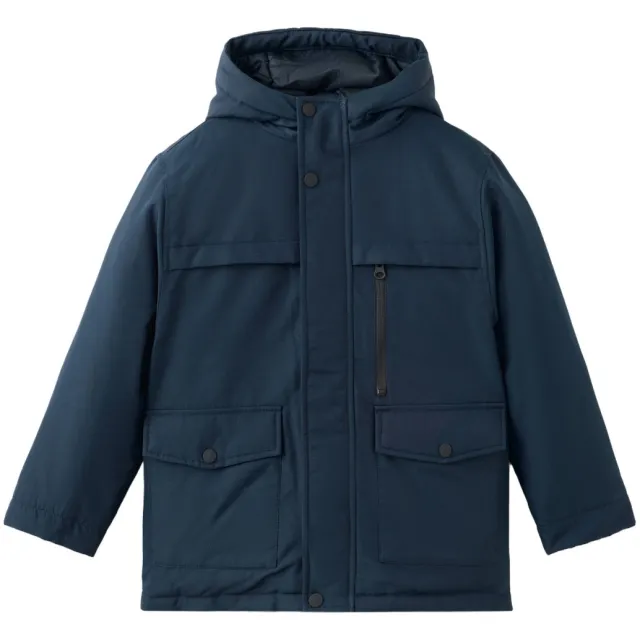 Mango gewatteerde winterjas marineblauw