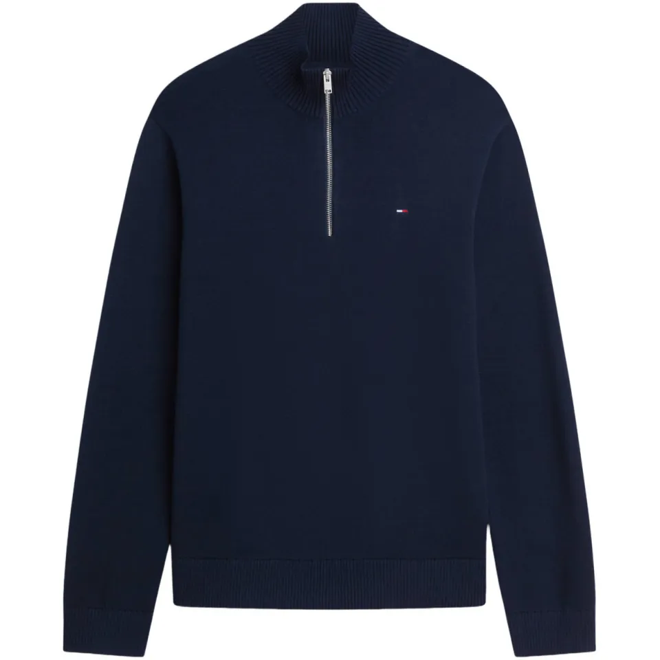 Tommy Jeans katoenen regular fit gebreide trui - donkerblauw, foto 2