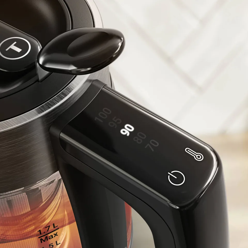 Tefal Element BJ760D 1,7 L waterkoker met temperatuurregeling grijs, foto 5