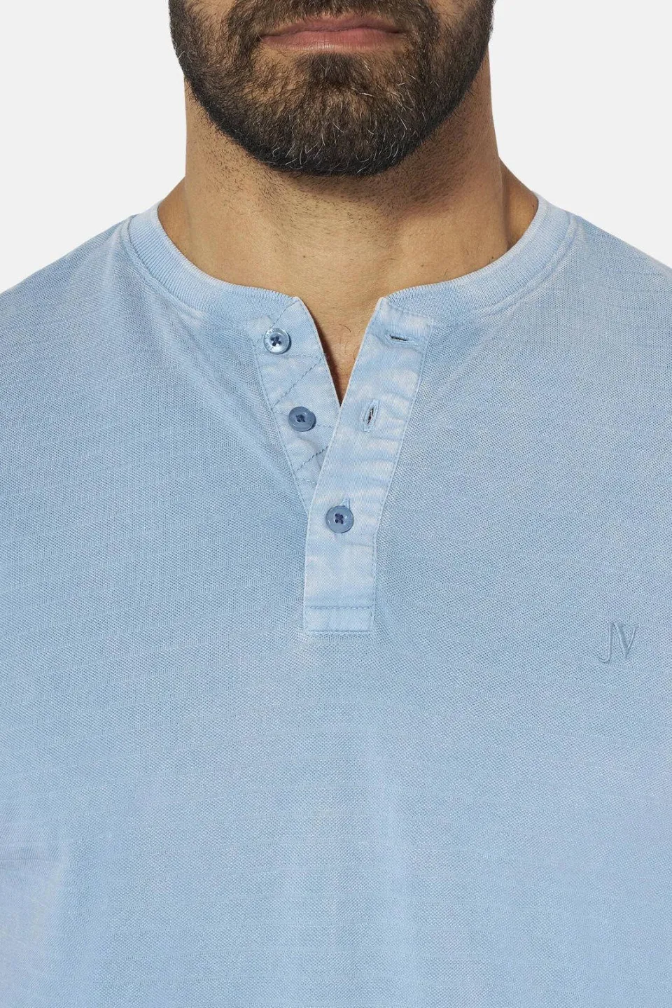 Jan Vanderstorm TAAGURD henley t-shirt blauw, foto 6