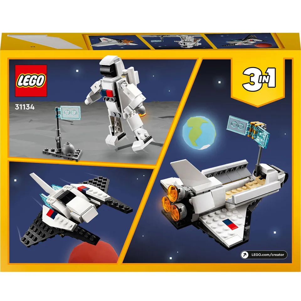 Lego Creator 3-in-1 Space Shuttle - Ruimteschip-Astronaut Speelgoed voor Kinderen 31134, foto 3