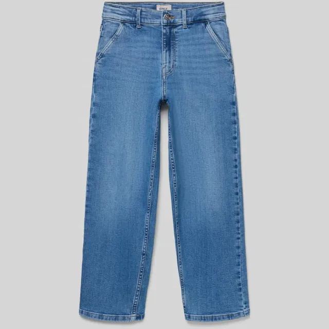 Only Loose fit jeans van katoenmix model 'GIA' Medium blue denim