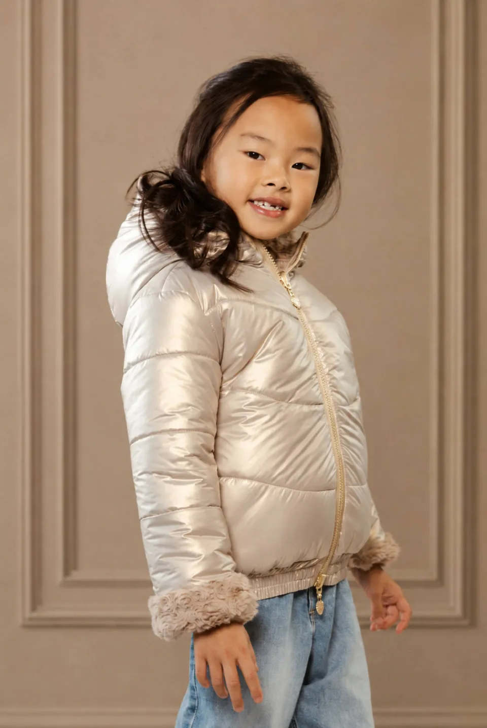 Le Chic reversibele winterjas goud, foto 6