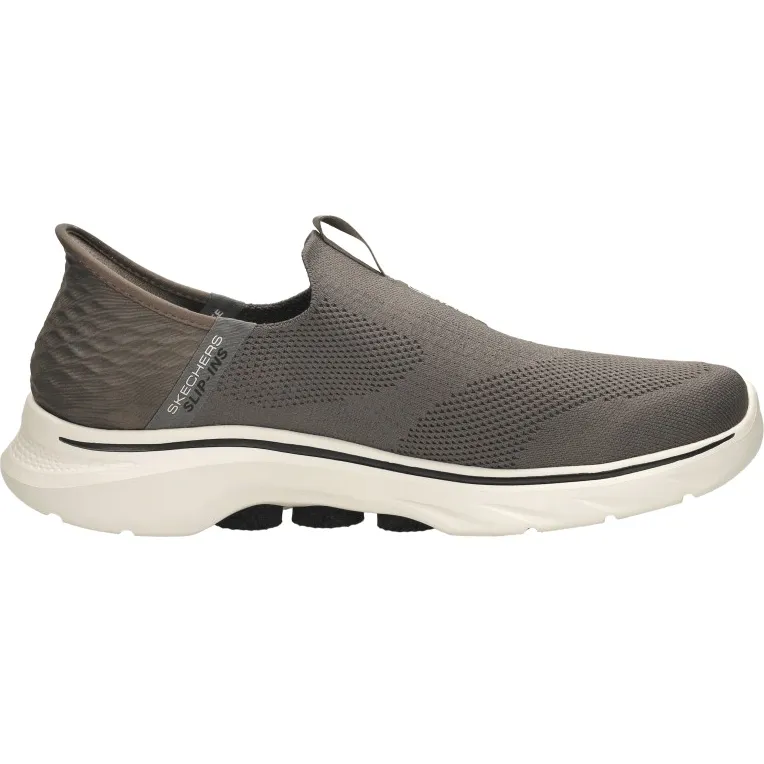 Skechers Go Walk 7 Easy On 2 instappers grijs Cognac